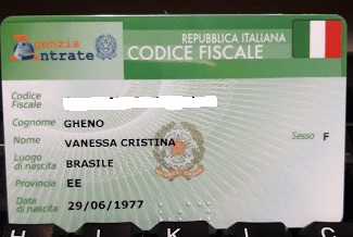 20180813_140119 Passaporte Italiano e Codice fiscale
